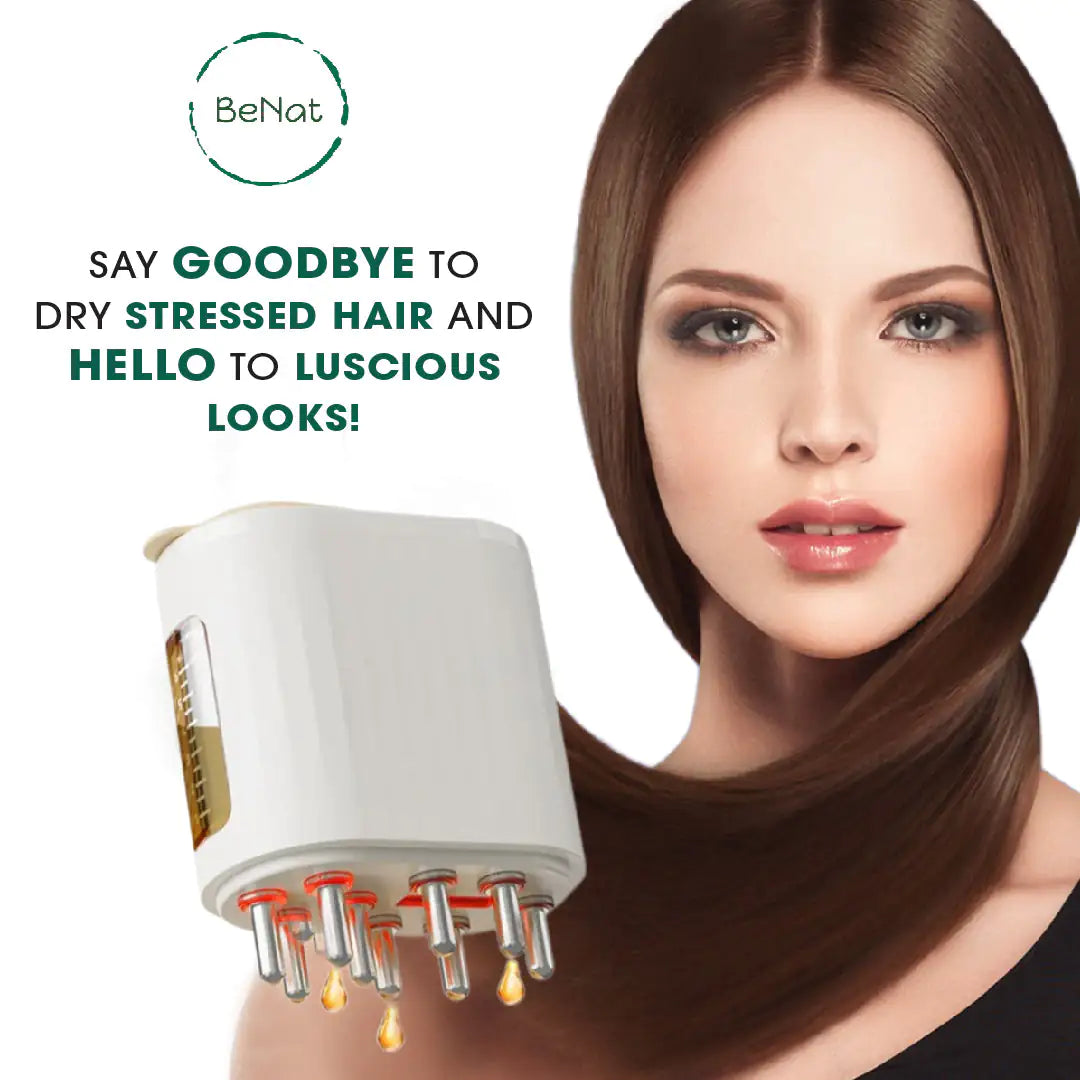 PoshAura™ Electric Oil Applicator & Vibration Scalp Massager | Boost Hair Growth & Scalp Health