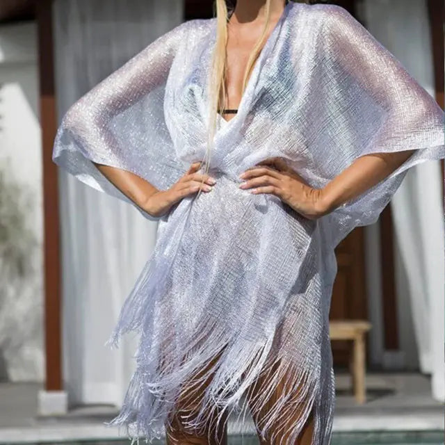 PoshSands™ Women's Tassel Beach Cover-Ups | Flirty Charm Meets Beachside Sophistication