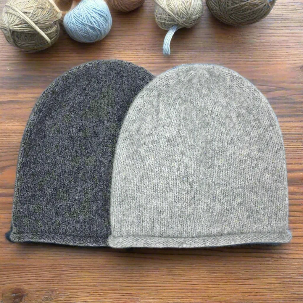 PoshWinter™ Gray Essential Knit Alpaca Beanie | Luxuriously Soft & Comfortable