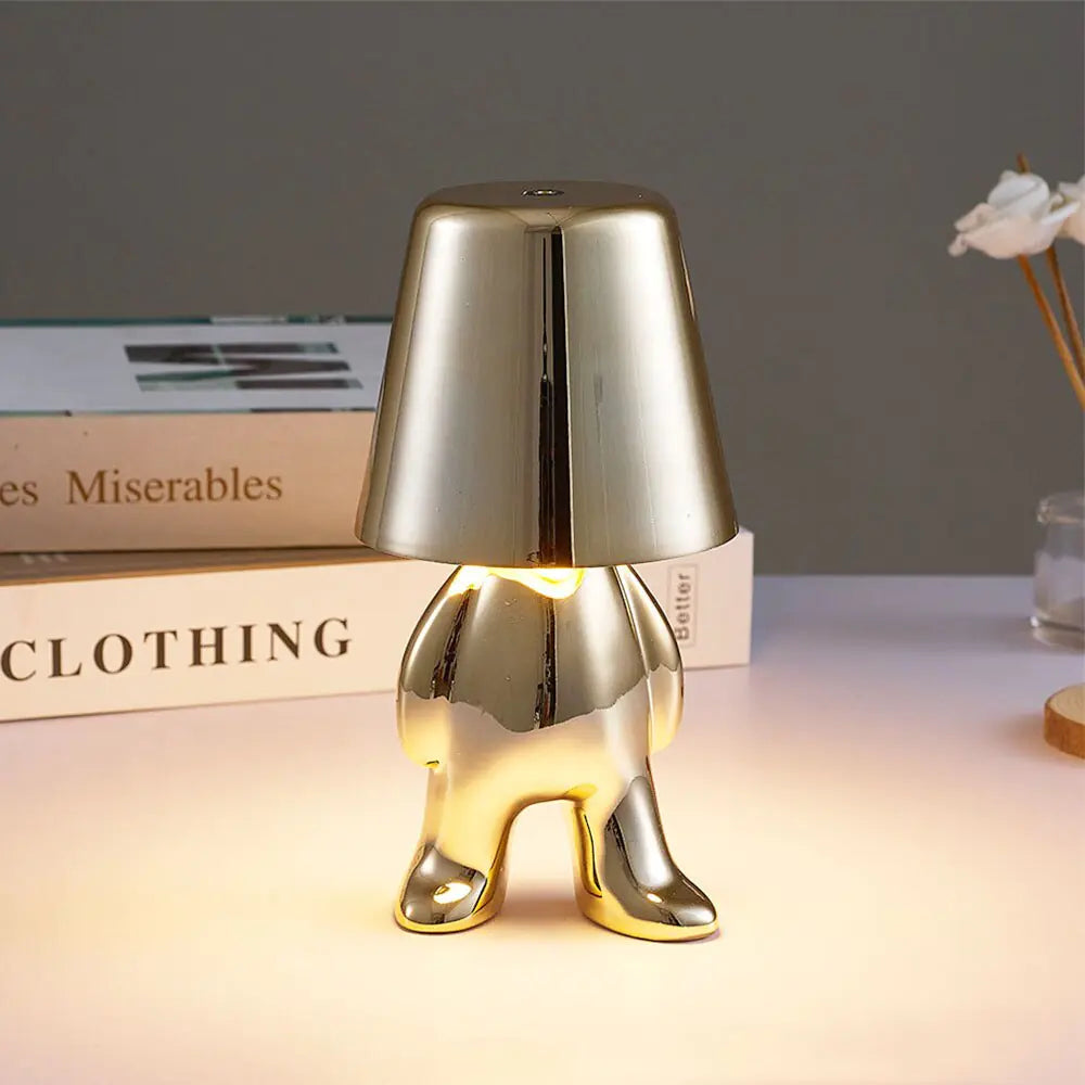 PoshInteriors™  Golden Man LED Touch Lamp | Light Up Your World in Style