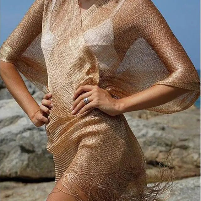 PoshSands™ Women's Tassel Beach Cover-Ups | Flirty Charm Meets Beachside Sophistication