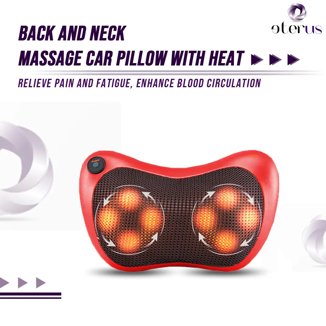 PoshSerenity™ Heated Back & Neck Massage Pillow | Soothing Comfort for Everyday Relaxation