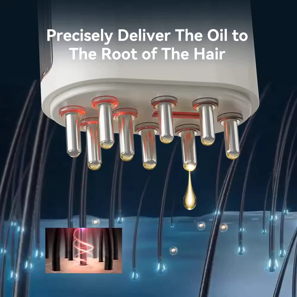 PoshAura™ Electric Oil Applicator & Vibration Scalp Massager | Boost Hair Growth & Scalp Health