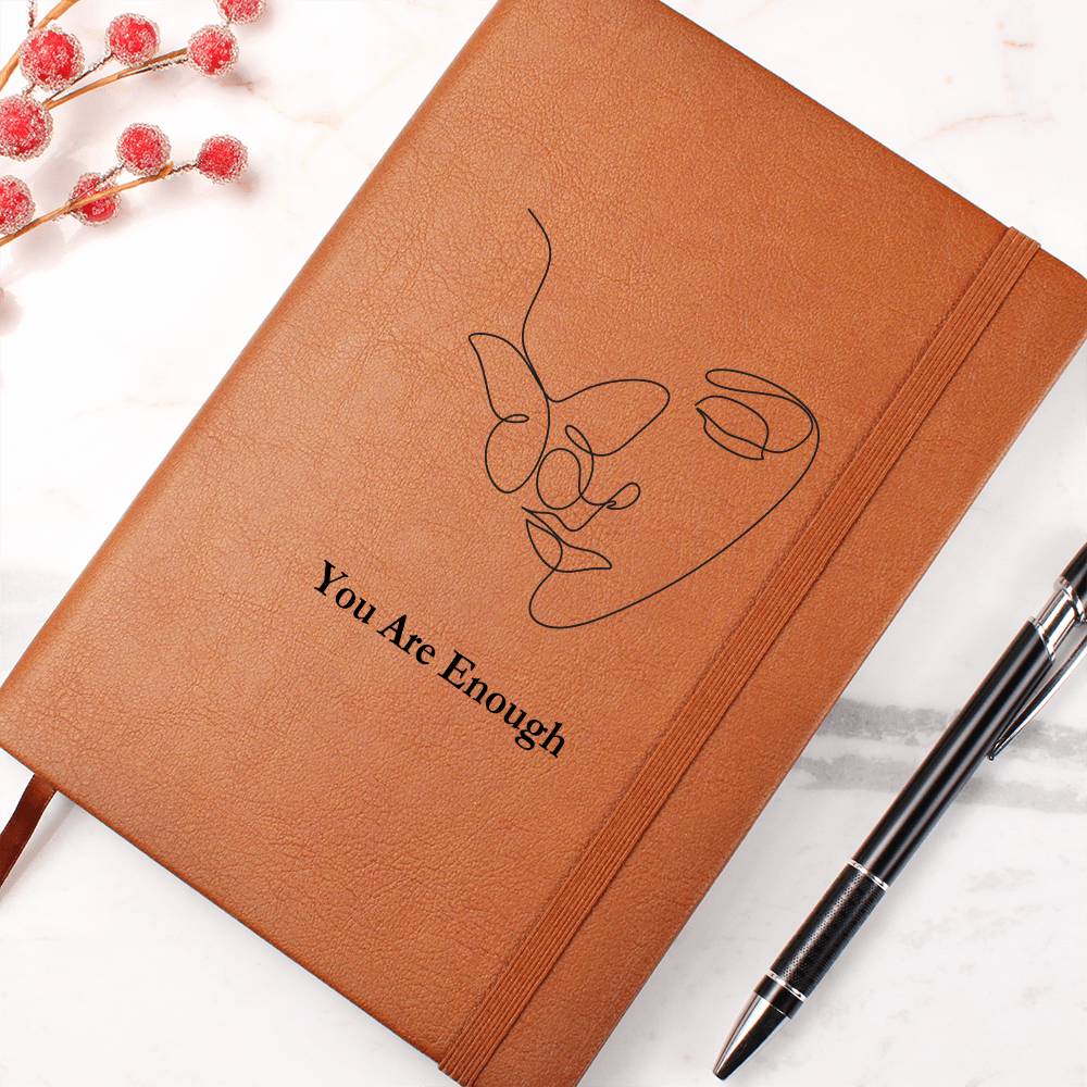 PoshInspire™ You Are Enough Vegan Leather Journal | Custom Printed & Lightweight