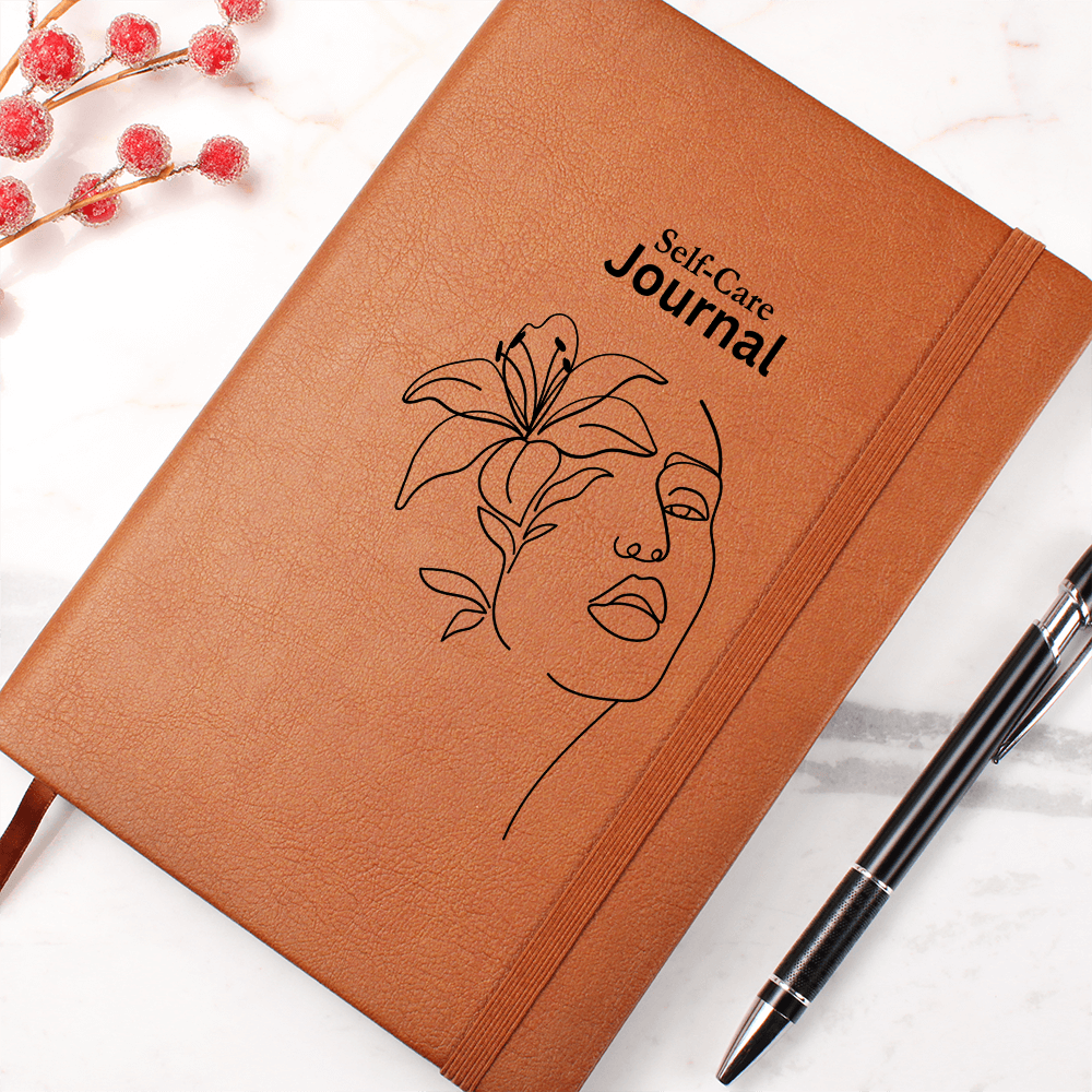 PoshInspire™ Self-Care Vegan Leather Journal | Custom Printed and Lightweight