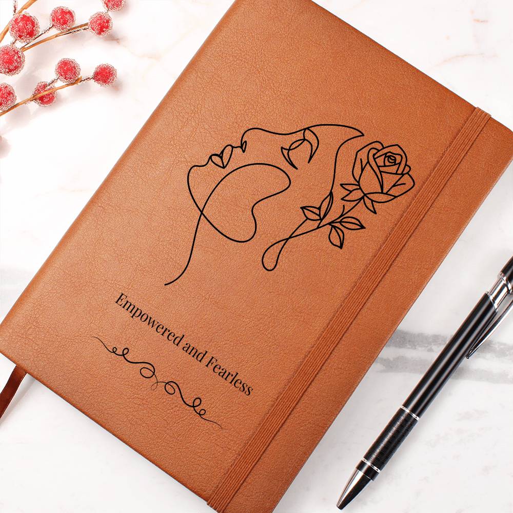 PoshInspire™ Empowered & Fearless Vegan Leather Journal | Custom Printed & Lightweight