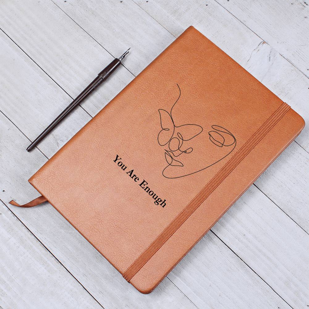 PoshInspire™ You Are Enough Vegan Leather Journal | Custom Printed & Lightweight