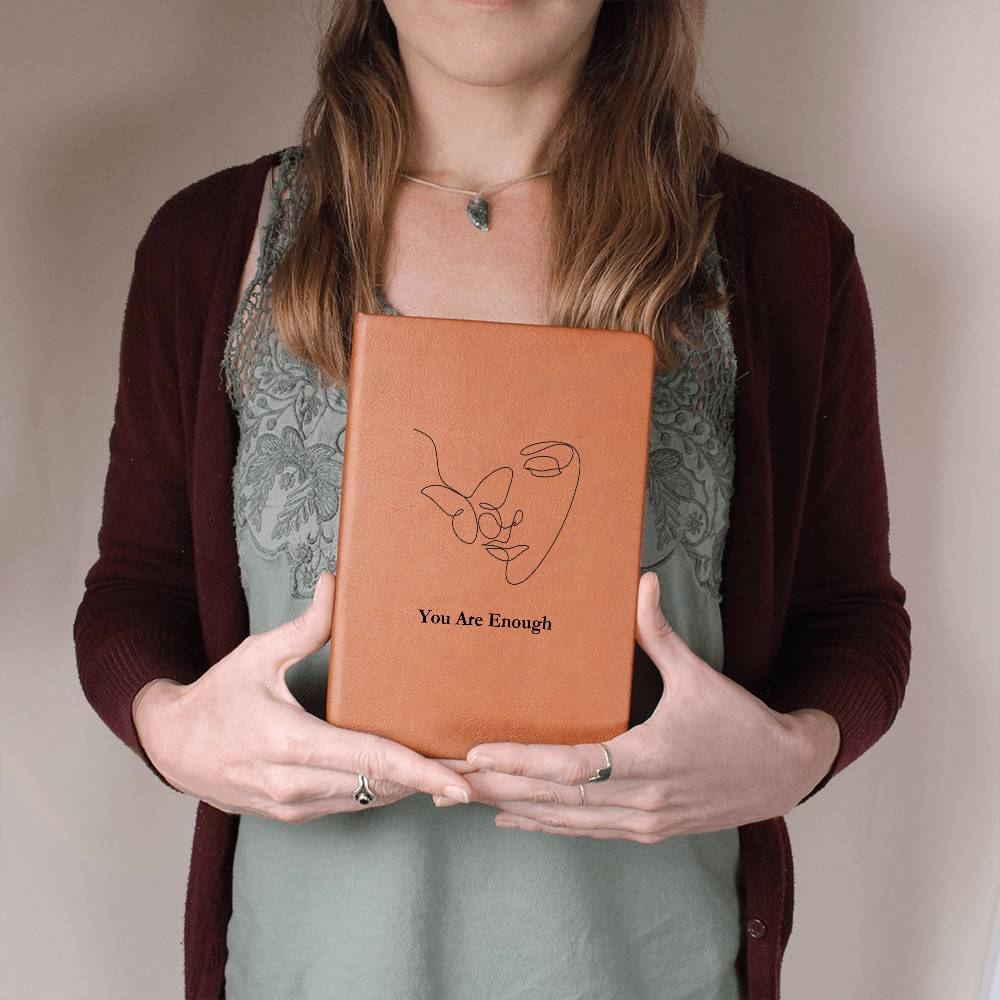 PoshInspire™ You Are Enough Vegan Leather Journal | Custom Printed & Lightweight