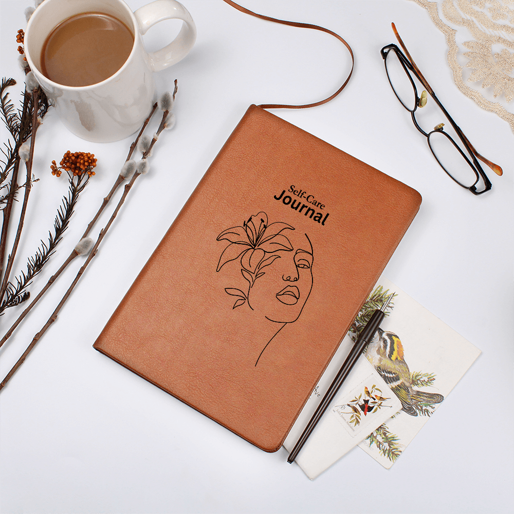 PoshInspire™ Self-Care Vegan Leather Journal | Custom Printed and Lightweight