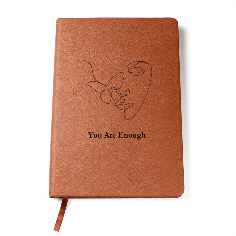 PoshInspire™ You Are Enough Vegan Leather Journal | Custom Printed & Lightweight