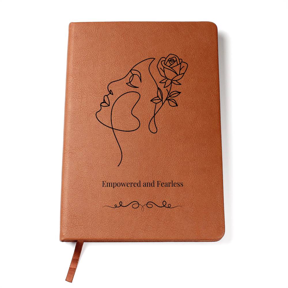 PoshInspire™ Empowered & Fearless Vegan Leather Journal | Custom Printed & Lightweight