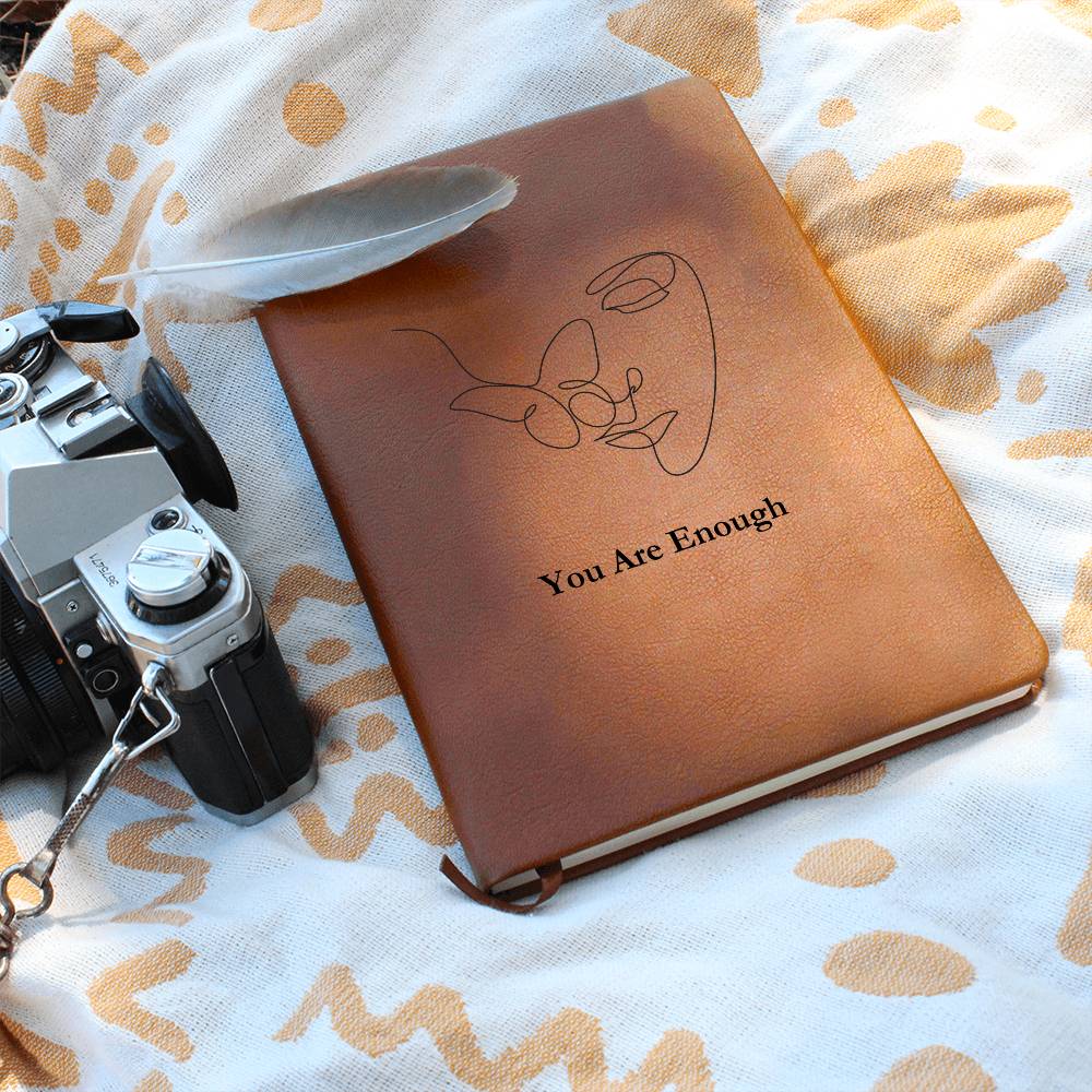 PoshInspire™ You Are Enough Vegan Leather Journal | Custom Printed & Lightweight