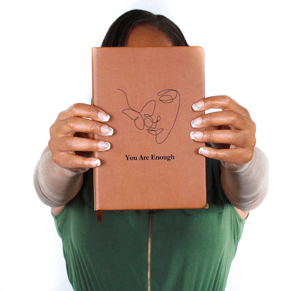 PoshInspire™ You Are Enough Vegan Leather Journal | Custom Printed & Lightweight