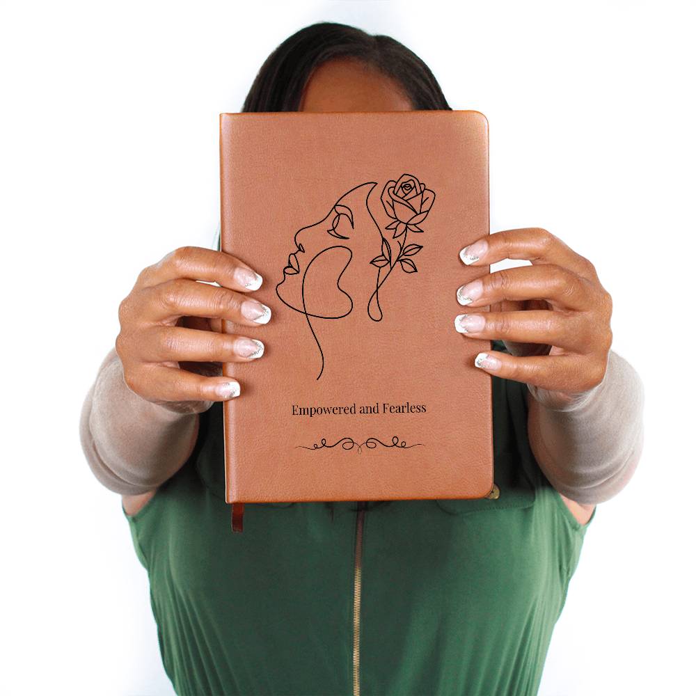 PoshInspire™ Empowered & Fearless Vegan Leather Journal | Custom Printed & Lightweight