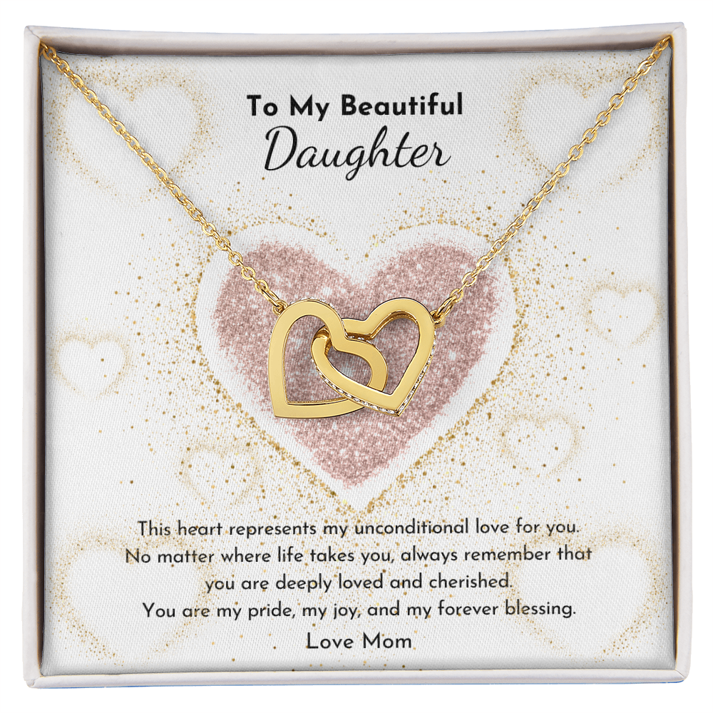 PoshShimmer™ Interlocking Hearts Necklace for Daughter | A Symbol of Love