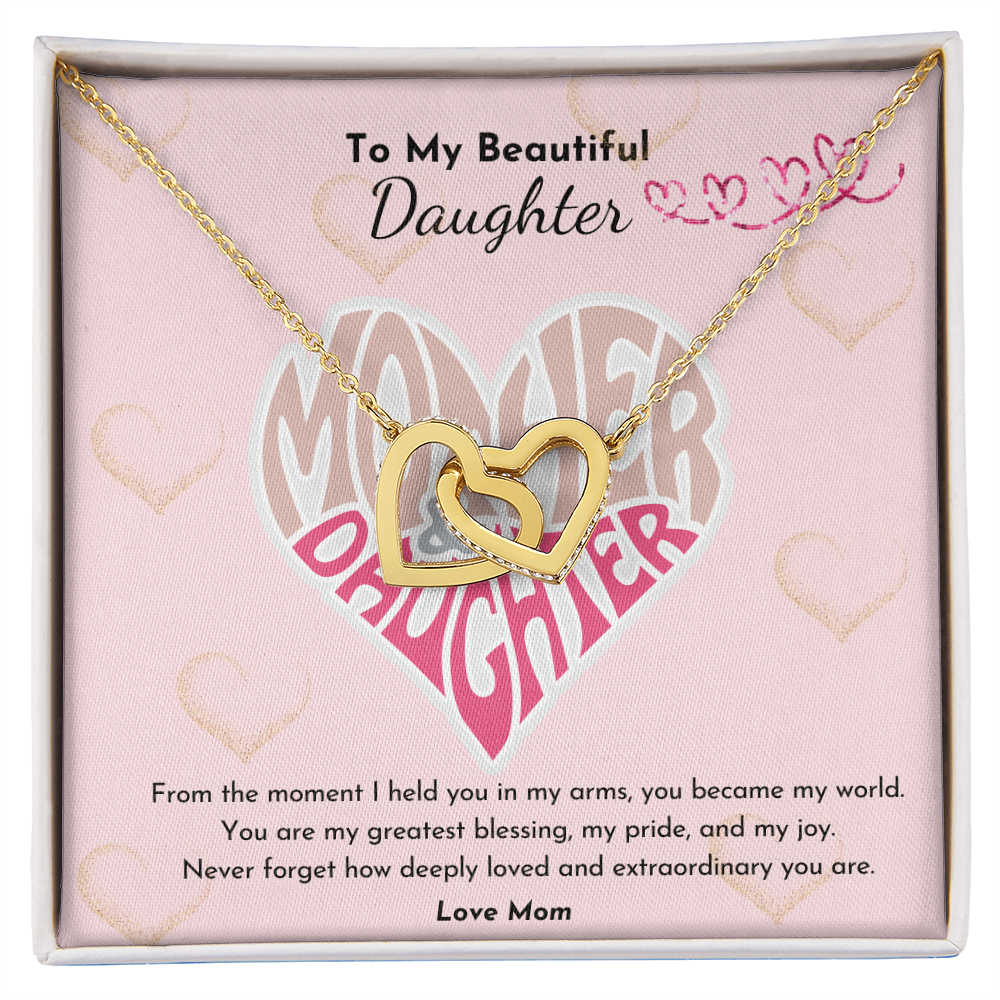 PoshShimmer™ Interlocking Hearts Necklace for Daughter | A Mother’s Eternal Love