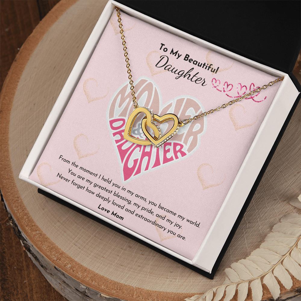 PoshShimmer™ Interlocking Hearts Necklace for Daughter | A Mother’s Eternal Love