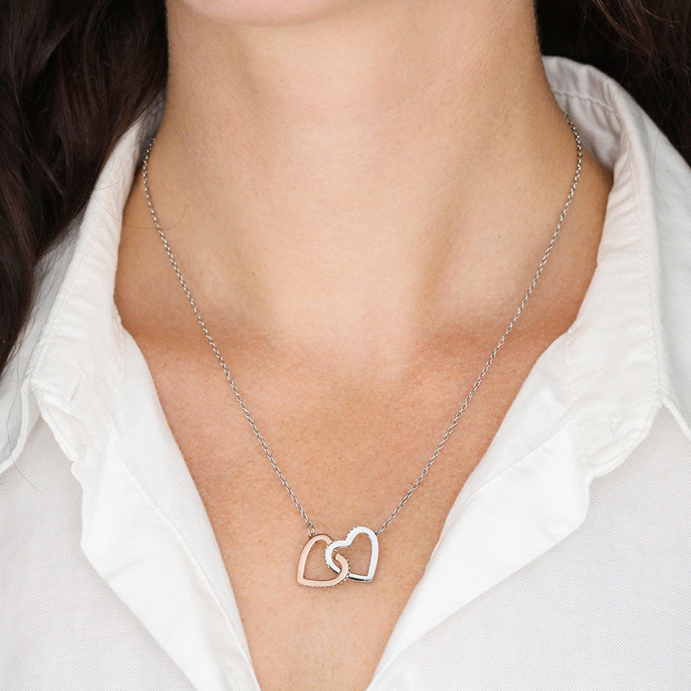 PoshShimmer™ Interlocking Hearts Necklace for Daughter | A Symbol of Love