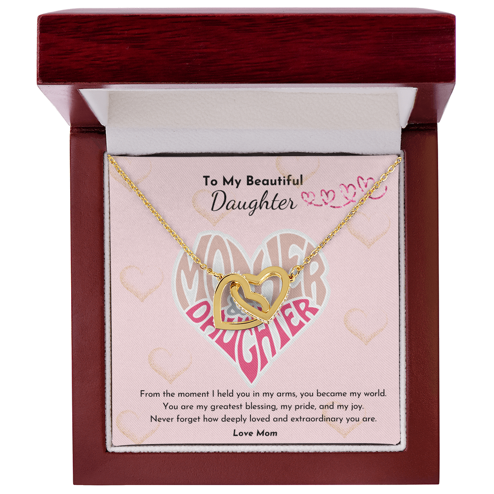 PoshShimmer™ Interlocking Hearts Necklace for Daughter | A Mother’s Eternal Love