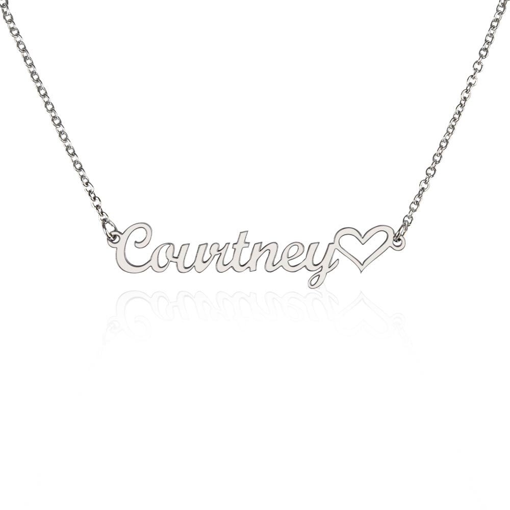 PoshShimmer™ Personalized Name Necklace | Custom Heart Pendant