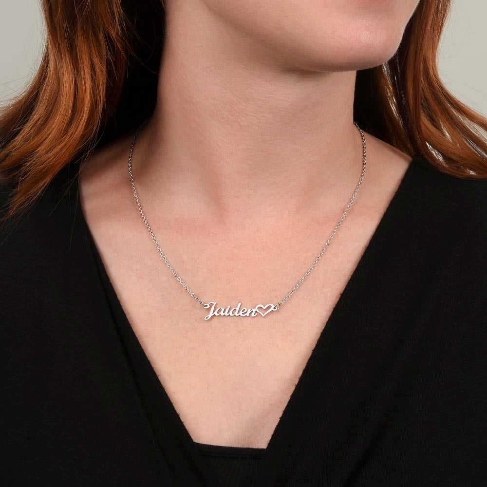 PoshShimmer™ Personalized Name Necklace | Custom Heart Pendant