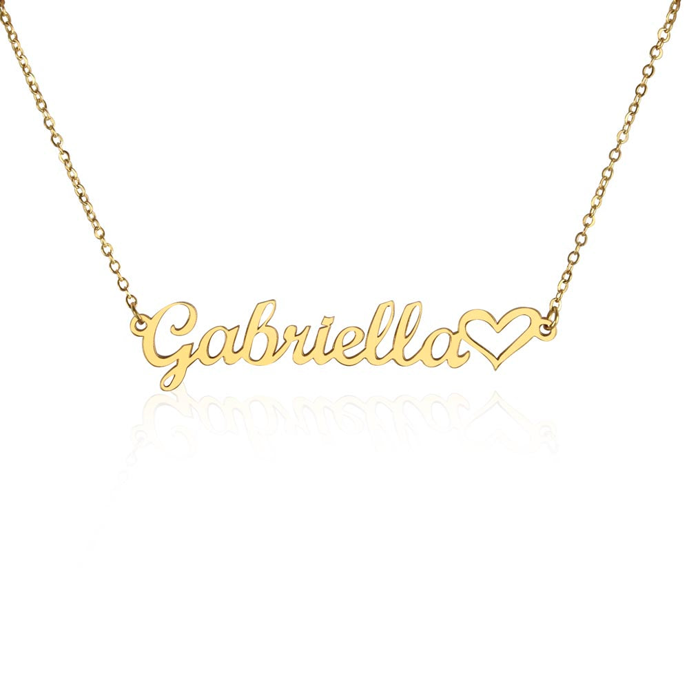 PoshShimmer™ Personalized Name Necklace | Custom Heart Pendant