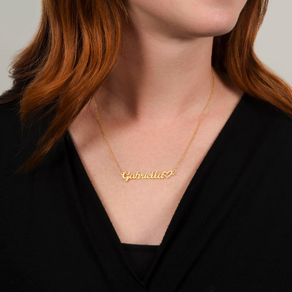 PoshShimmer™ Personalized Name Necklace | Custom Heart Pendant