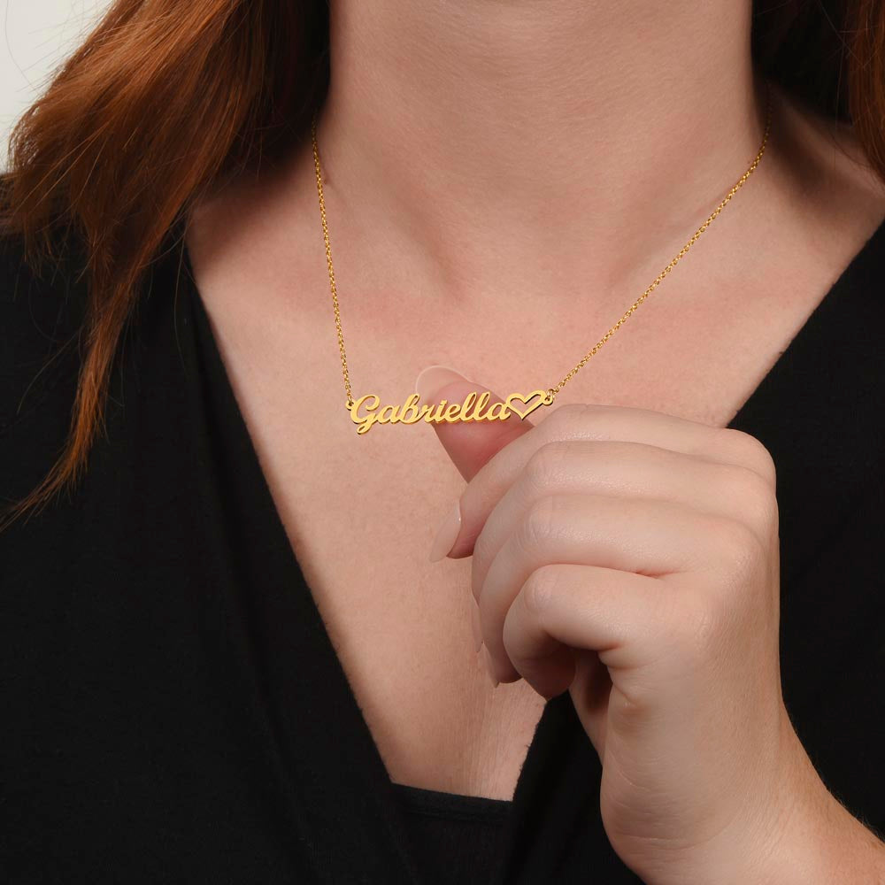 PoshShimmer™ Personalized Name Necklace | Custom Heart Pendant