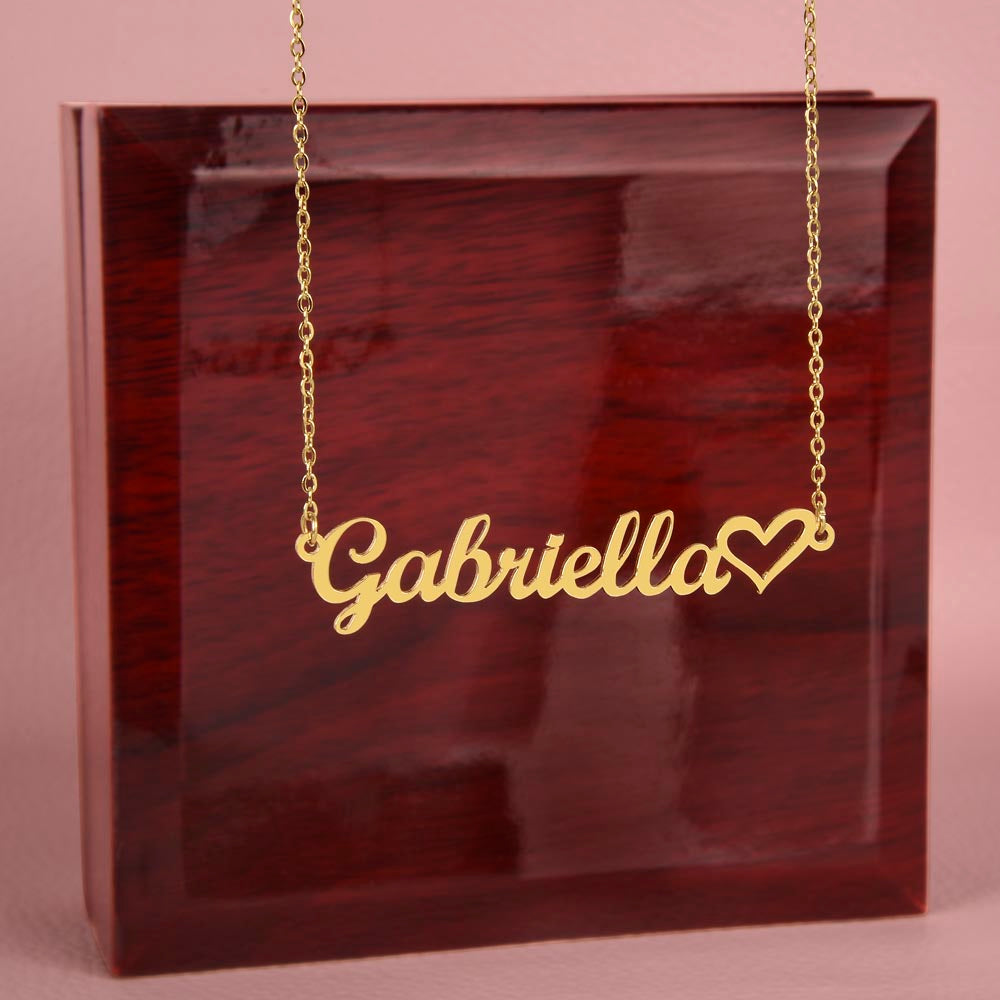 PoshShimmer™ Personalized Name Necklace | Custom Heart Pendant