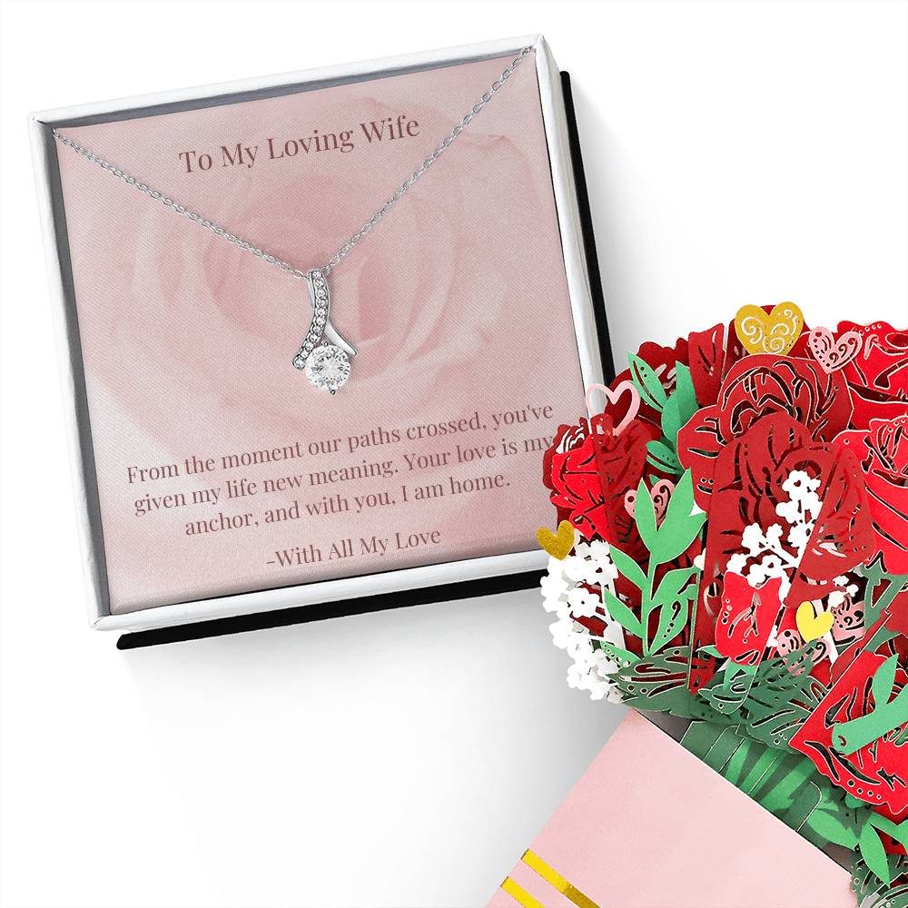 PoshShimmer™ Alluring Beauty Necklace with Sweetest Devotion Bouquet | A Gift to Cherish