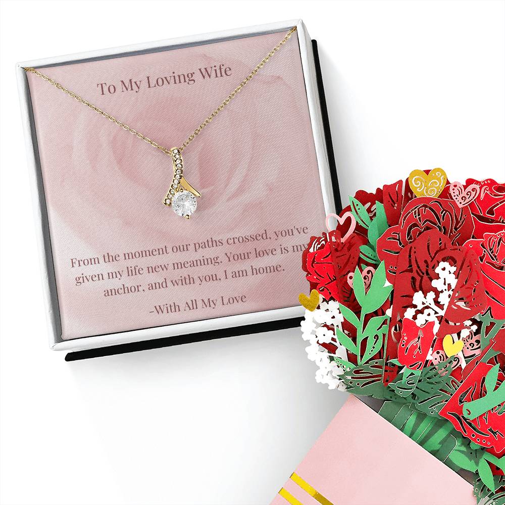 PoshShimmer™ Alluring Beauty Necklace with Sweetest Devotion Bouquet | A Gift to Cherish