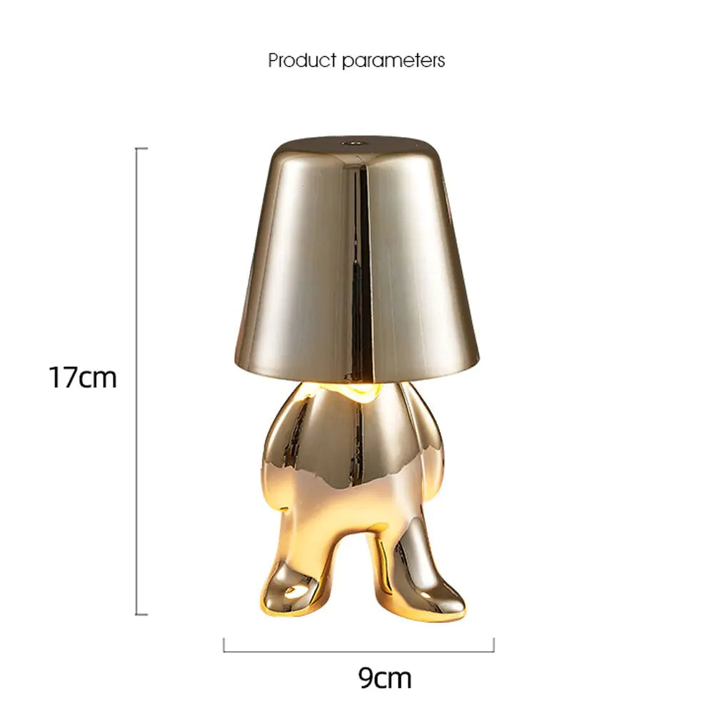 PoshInteriors™  Golden Man LED Touch Lamp | Light Up Your World in Style