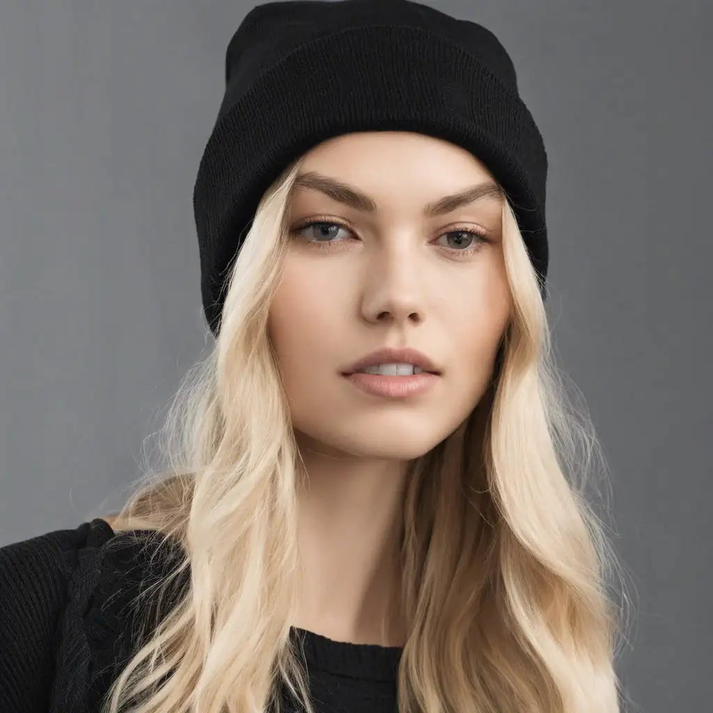 PoshGlam™ Beanie Wool Winter Hat w/ Hair | Cozy Warmth & Timeless Style