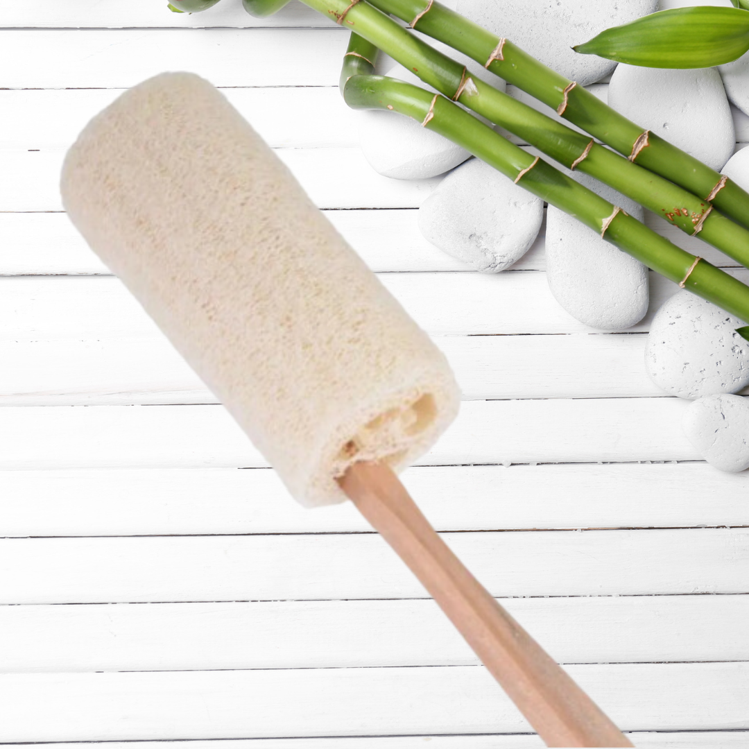 PoshNaturals™ Loofah Bath Brush w/ Long Handle | Eco-Friendly, All-Natural Exfoliation