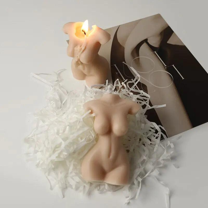 PoshInteriors™ Artistic Body Candles | Sculptural Elegance & Warm Ambiance