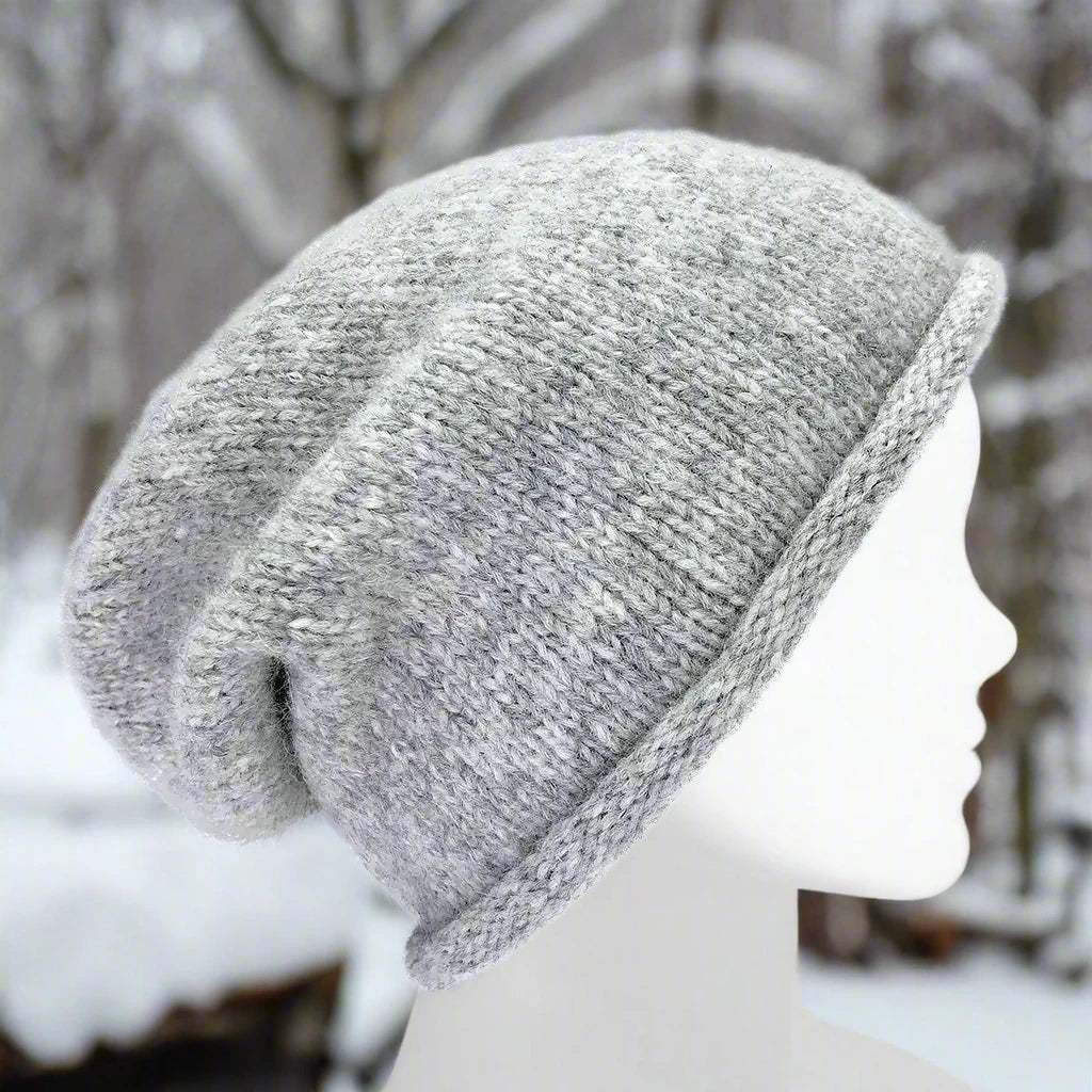 PoshWinter™ Gray Essential Knit Alpaca Beanie | Luxuriously Soft & Comfortable