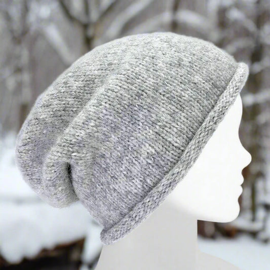 PoshWinter™ Gray Essential Knit Alpaca Beanie | Luxuriously Soft & Comfortable